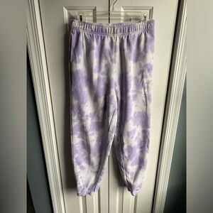 PacSun Womens Purple White Tie Dye Sweatpants Size Small